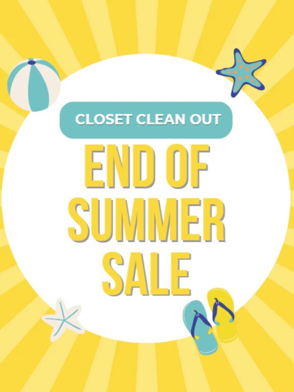 End of Summer Closet Clean Out Sale!! Entire Closet!